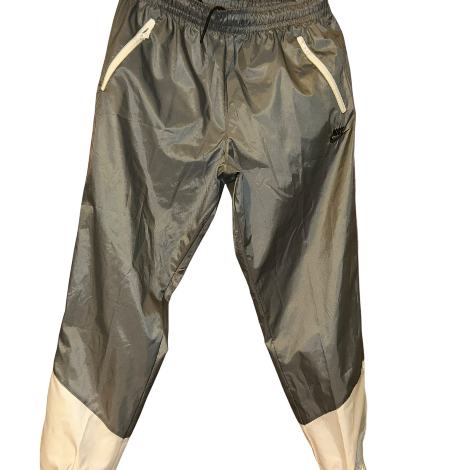 Nike Windrunner Men's Woven Lined Pants size Large gray/white track