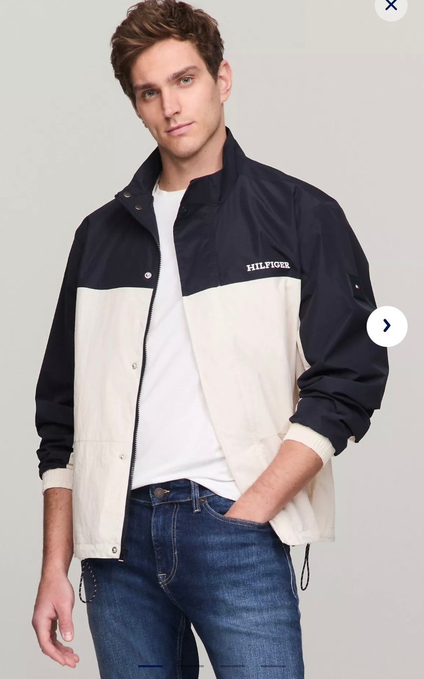 Tommy Hilfiger Windbreaker Zip Lined Pocket Packable Hood Jacket Men’s 3XL