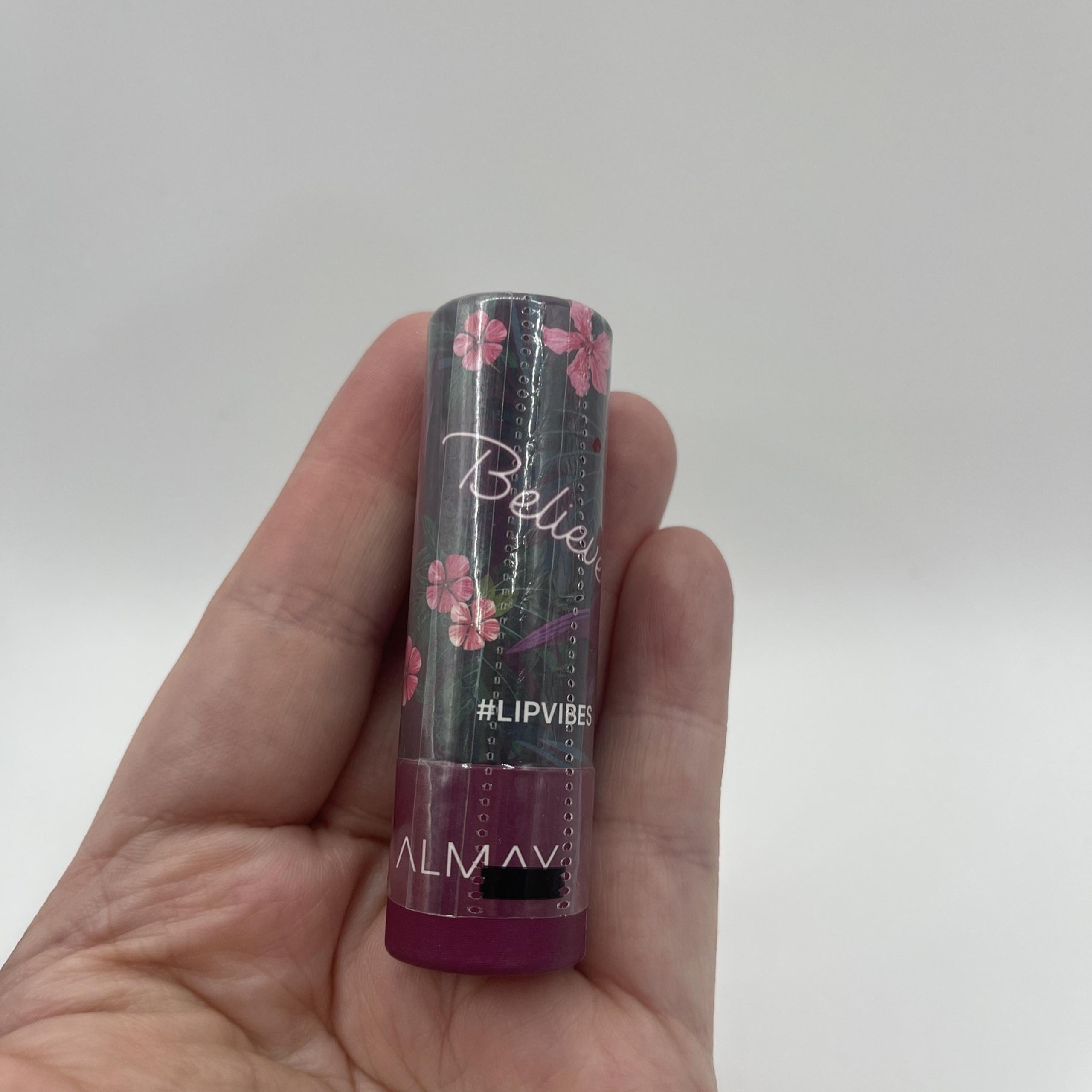 Almay Lip Vibes Lipstick with Vitamin E Oil & Shea Butter, 280 Believe,  0.14 Oz