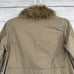Anthropologie Green Dot Faux Fur Military Style Jacket Women's Size M Green