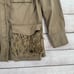 Anthropologie Green Dot Faux Fur Military Style Jacket Women's Size M Green