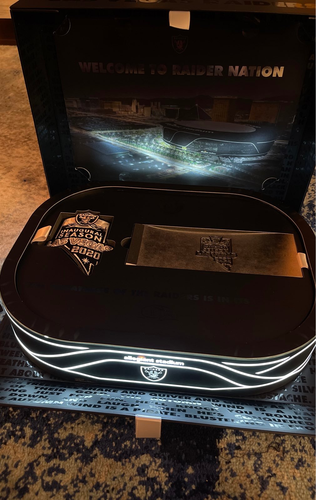 Vegas Raiders Stadium Club Seats Display
