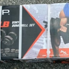 New CAP 40 lb Vinyl Dumbbell Set plates