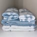 4-NWT COMMON THREAD BLUE AND WHITE COQUETTE BOW DESIGN TOWEL BUNDLE