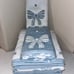 4-NWT COMMON THREAD BLUE AND WHITE COQUETTE BOW DESIGN TOWEL BUNDLE