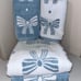 4-NWT COMMON THREAD BLUE AND WHITE COQUETTE BOW DESIGN TOWEL BUNDLE