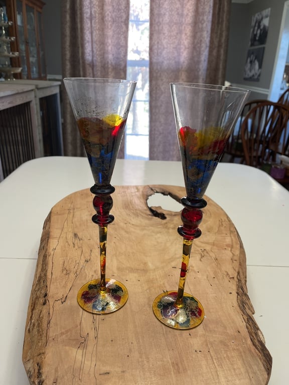 2 Monarch Crystal Monaco Toasting Champagne Flutes, 2005-2010 | eBay