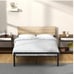 COUCHETA Queen Bed Frame with Headboard No Box Spring Needed Wood Platf