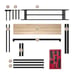 COUCHETA Queen Bed Frame with Headboard No Box Spring Needed Wood Platf