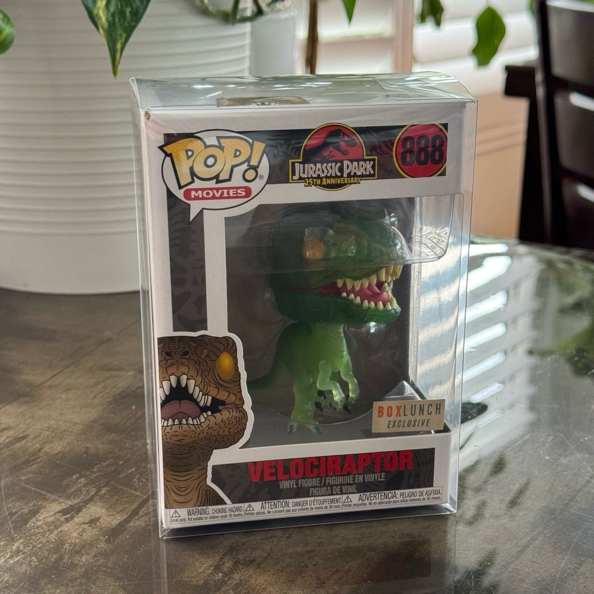 Box Lunch Exclusive Jurassic Park Velociraptor Funko Pop 888