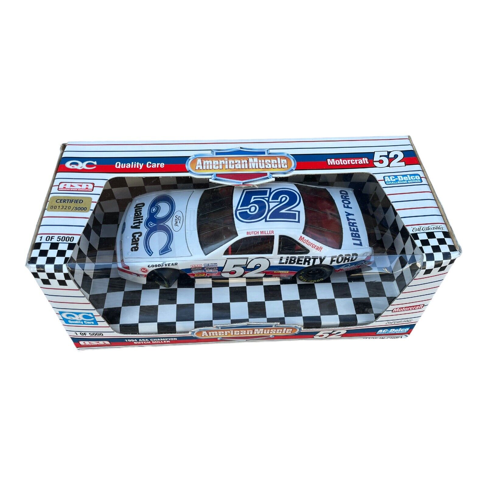 Butch Miller QC Ford Thunderbird Ertl American Muscle 1/18 Diecast Car 1995