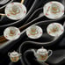 Gold Gilt Japanese Dragon Porcelain Tea Set - 17 Pieces