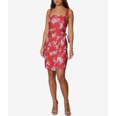 Betsey Johnson NWT red floral Wrap summer Dress Size 8