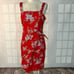Betsey Johnson NWT red floral Wrap summer Dress Size 8