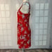 Betsey Johnson NWT red floral Wrap summer Dress Size 8
