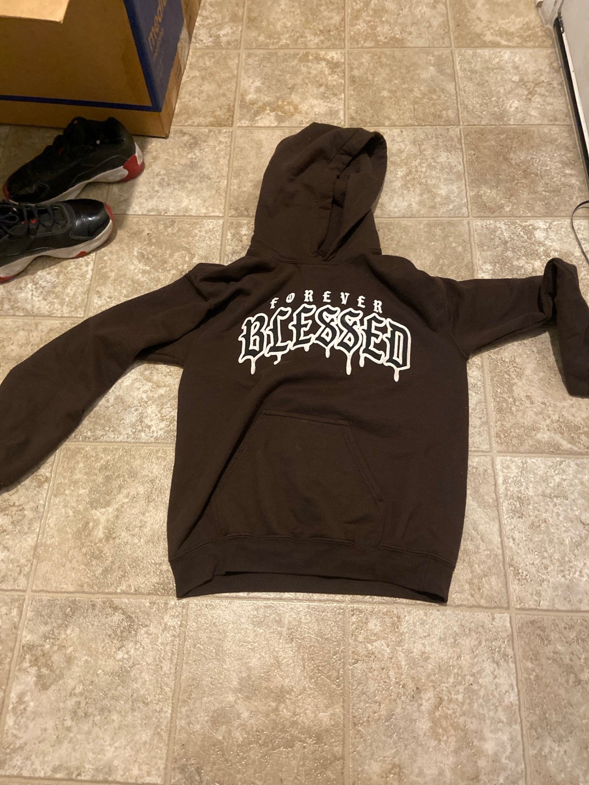 Brown chrome hearts hoodie