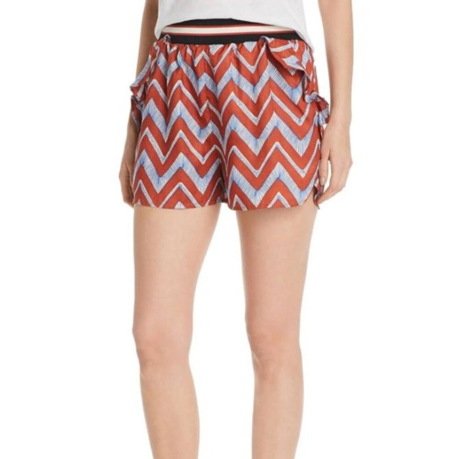 Scotch & Soda The Poolside Printed Shorts NWT Size Small Orange & Blue