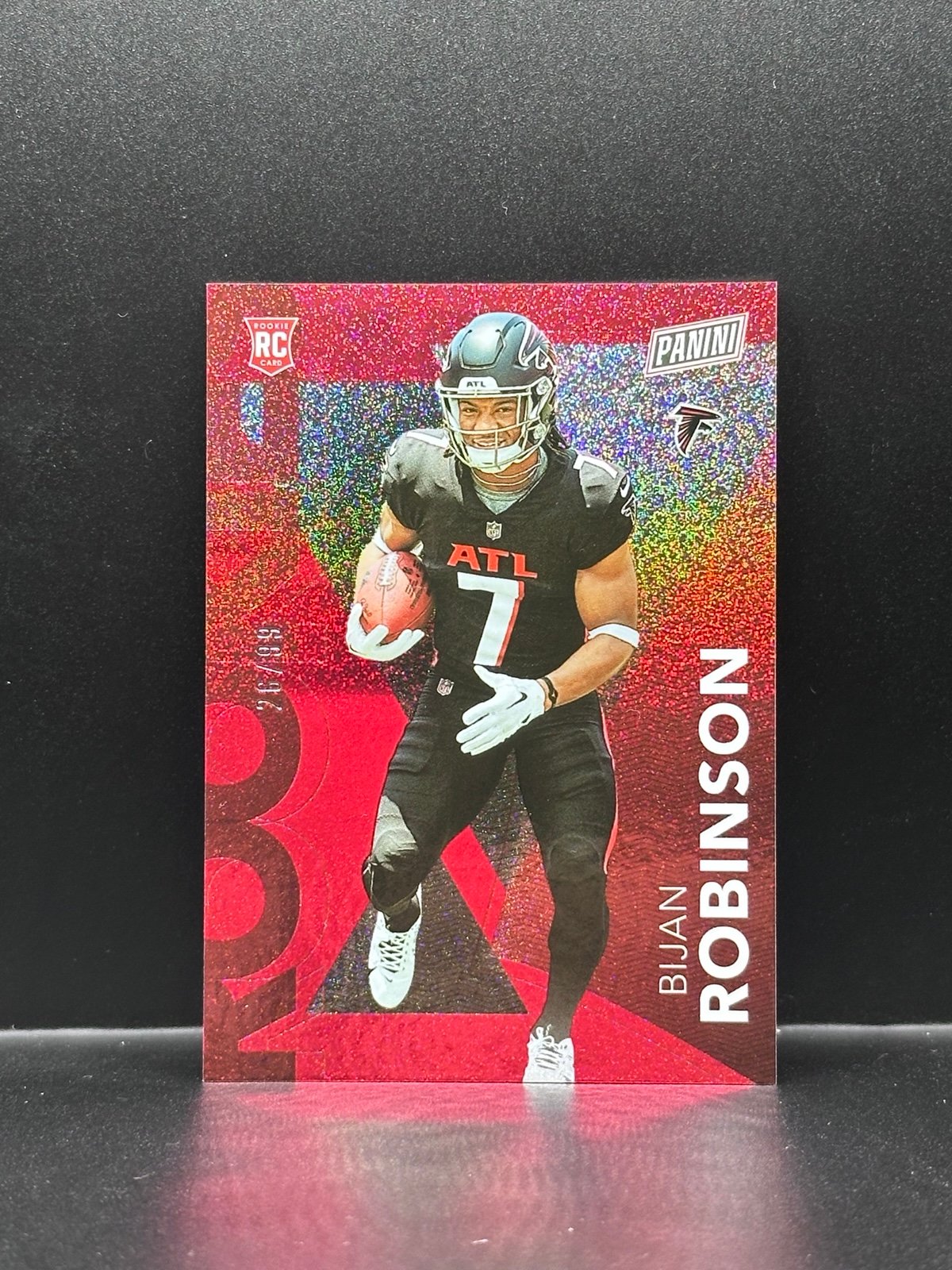 2023 Panini The National Bijan Robinson Red Sparkle Rookie RC /99