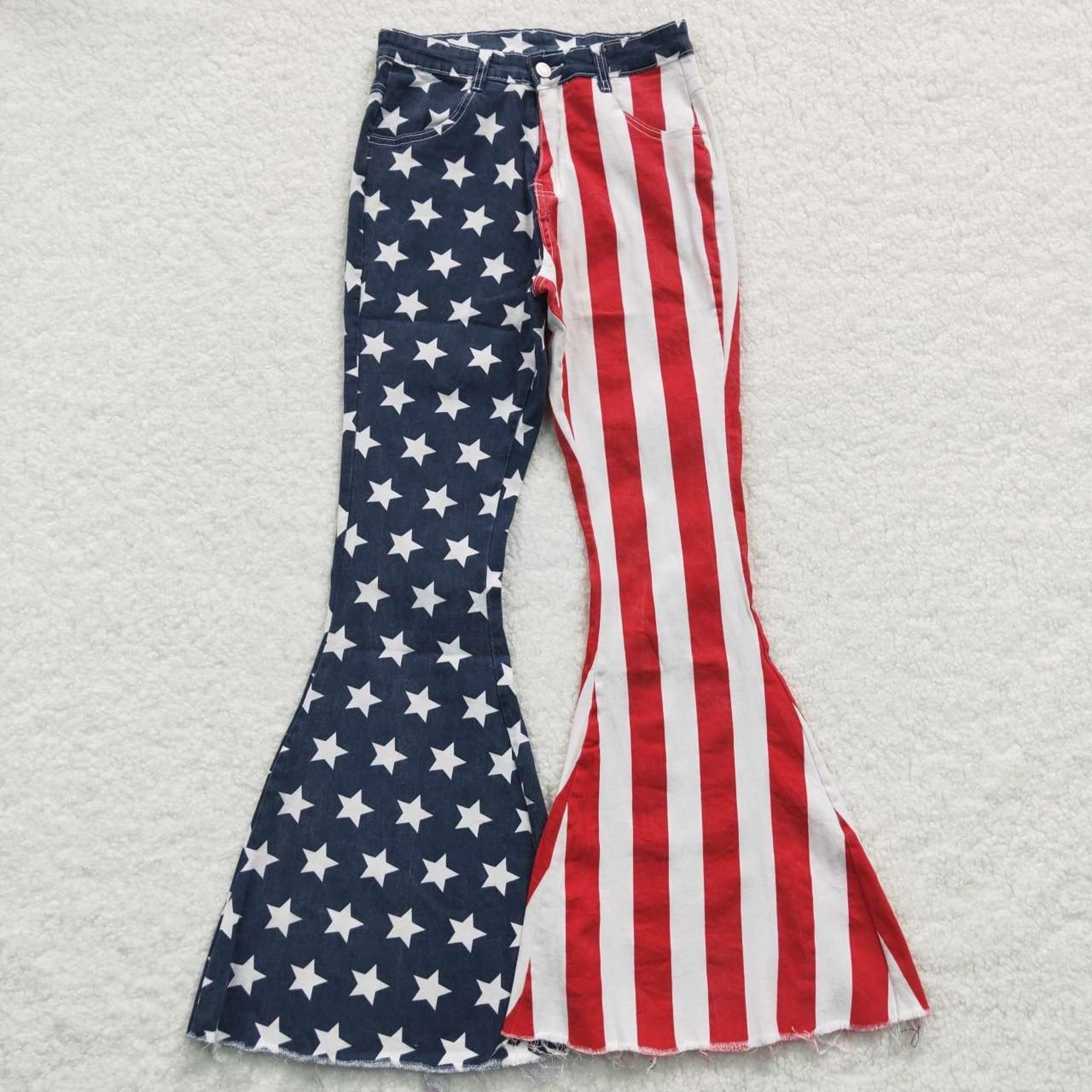 Women’s Flared Jeans patriotic jeans NEW bell bottom jeans size medium