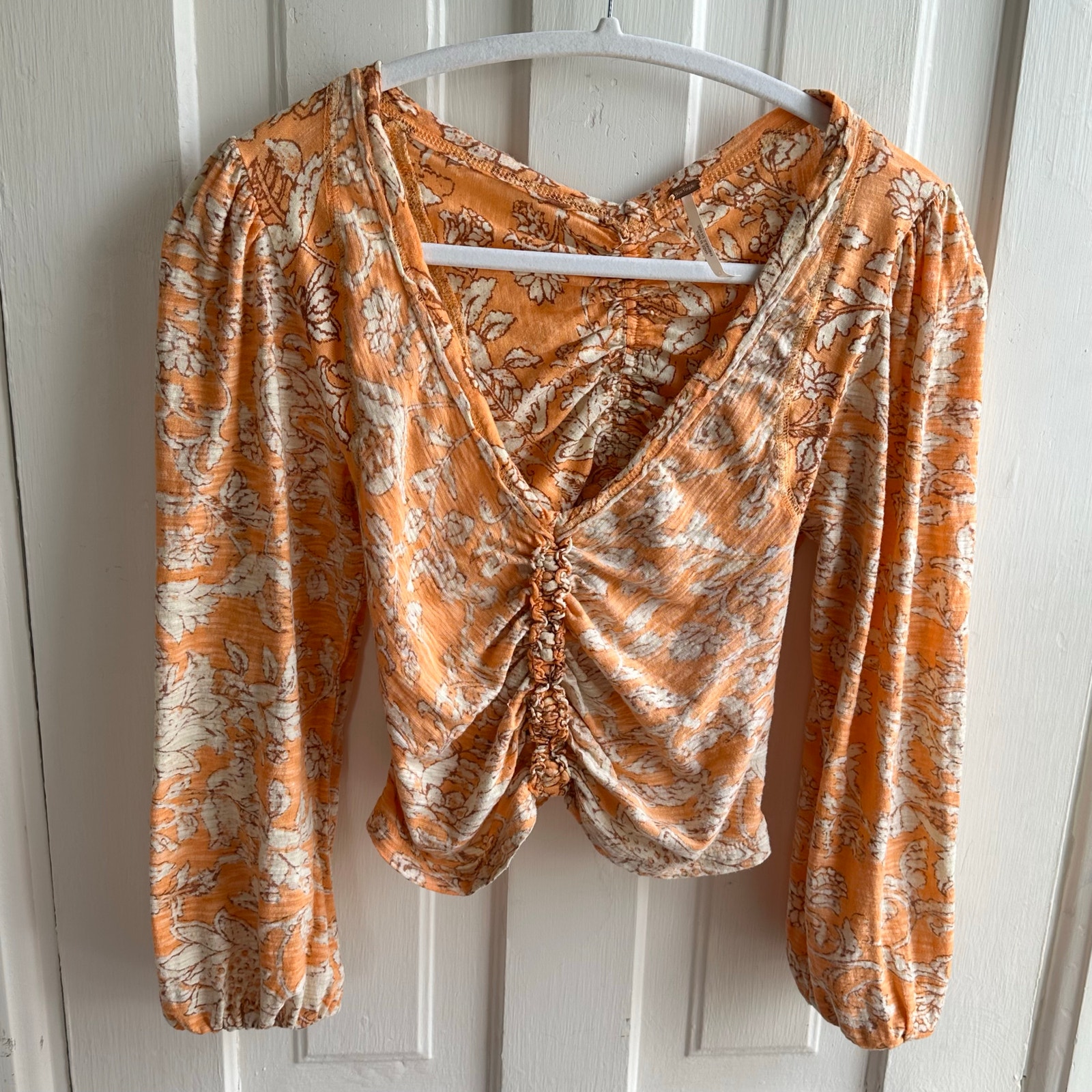 Free People Say The Word Cropped Top Blood Orange Combo