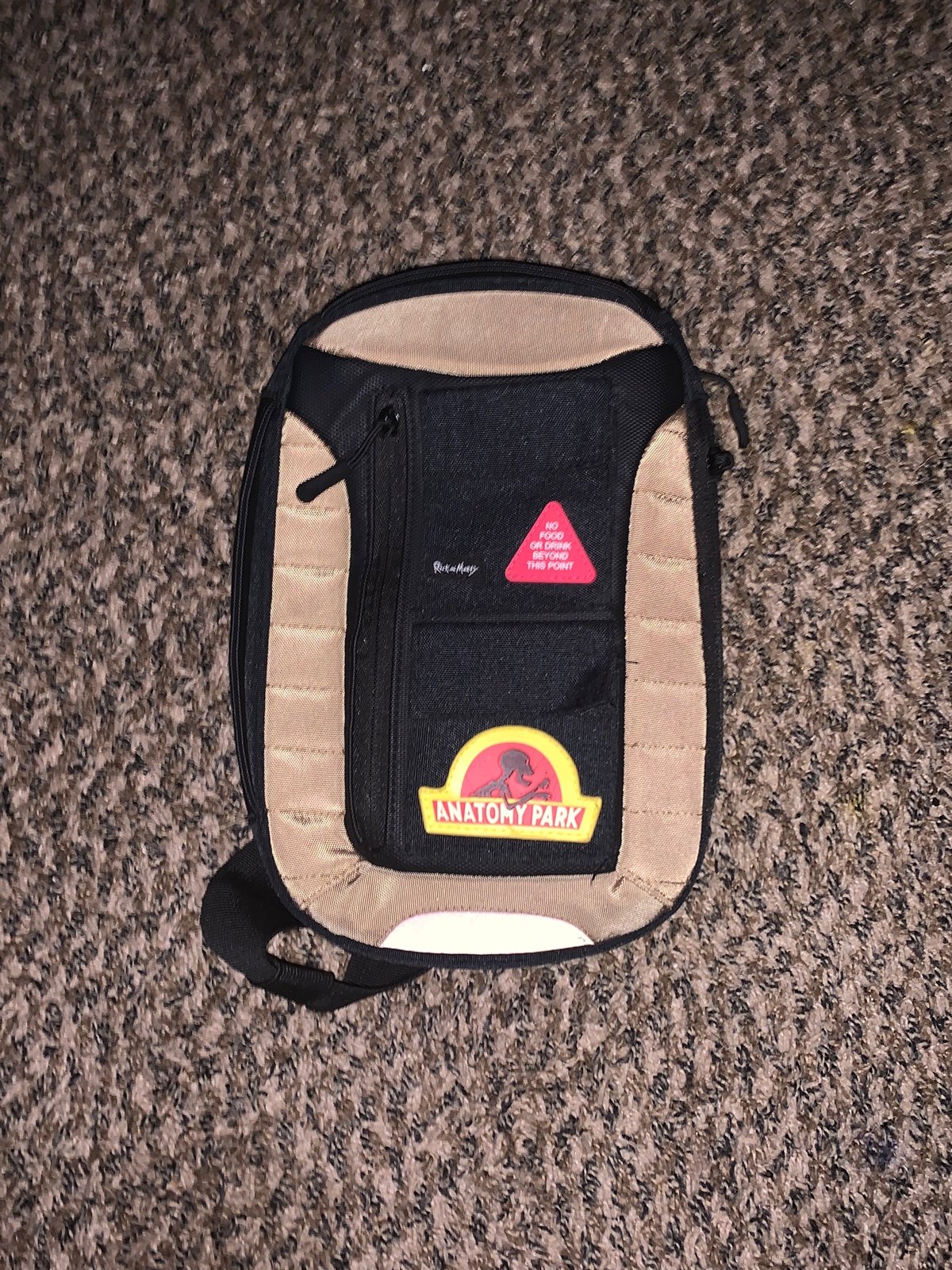 rick and morty anatomy park sling bag
