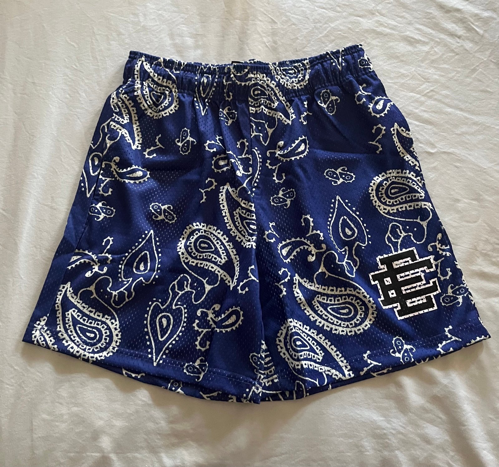 Eric Emanuel Dark Blue Bandana Shorts