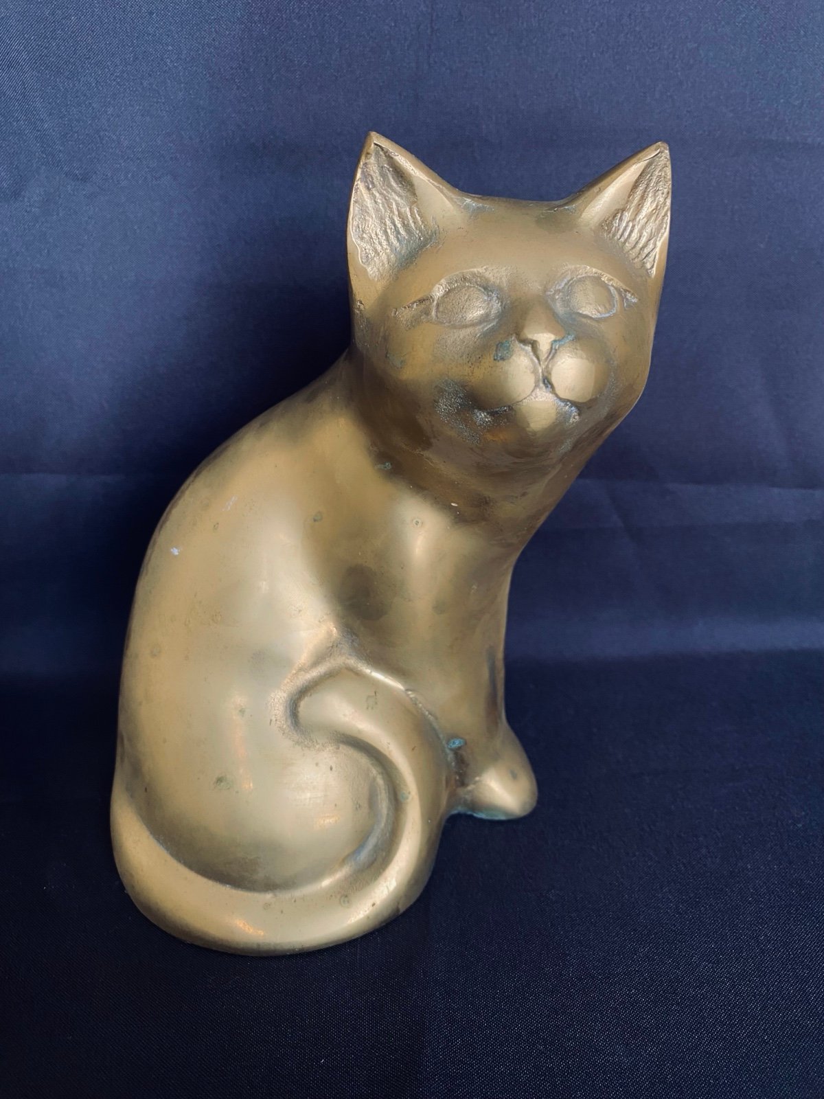 Vintage Brass Cat by Decorative Crafts Inc Heavy Weighted
