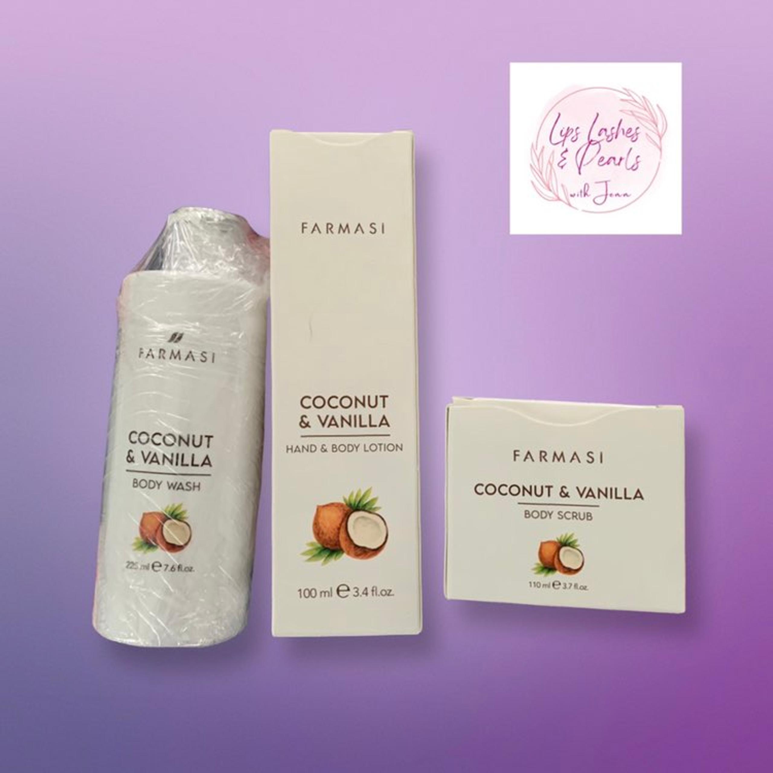 Coconut and Vanilla body set