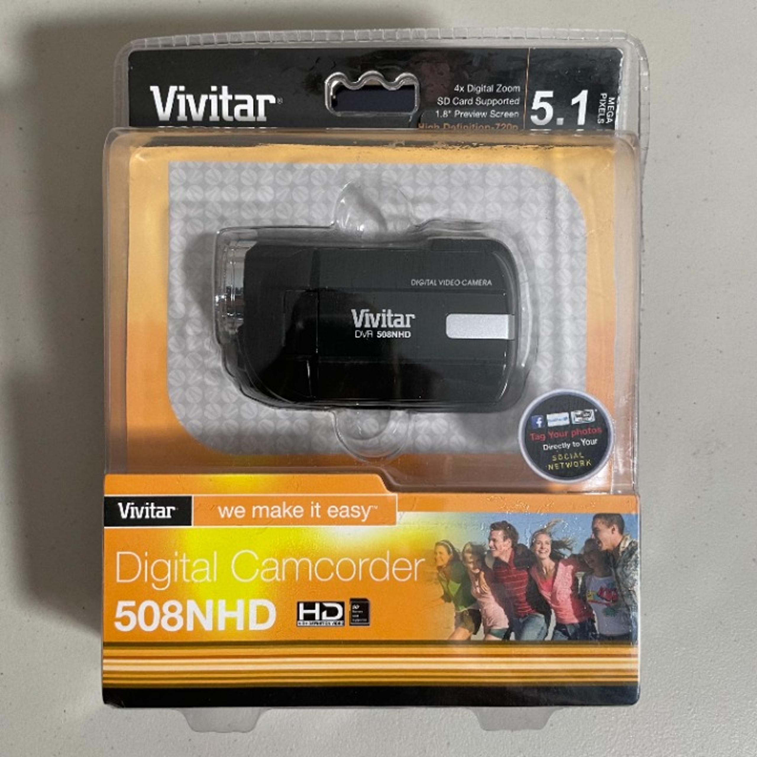 Vivitar 508NHD HD Digital Video Camcorder with Kingston 4GB SD Bundle