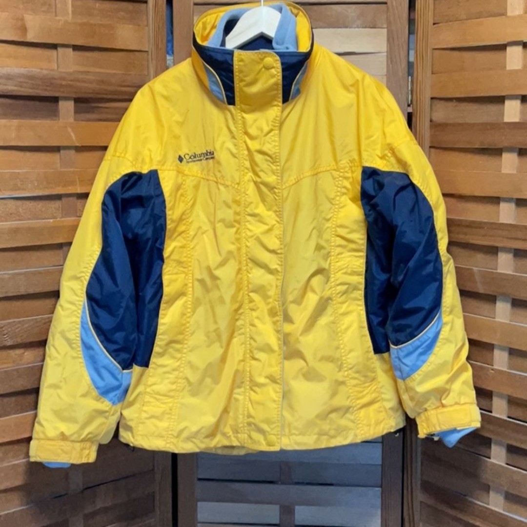 Columbia Women M Yellow Blue Winter Ski Jacket for Outdoor Adventures