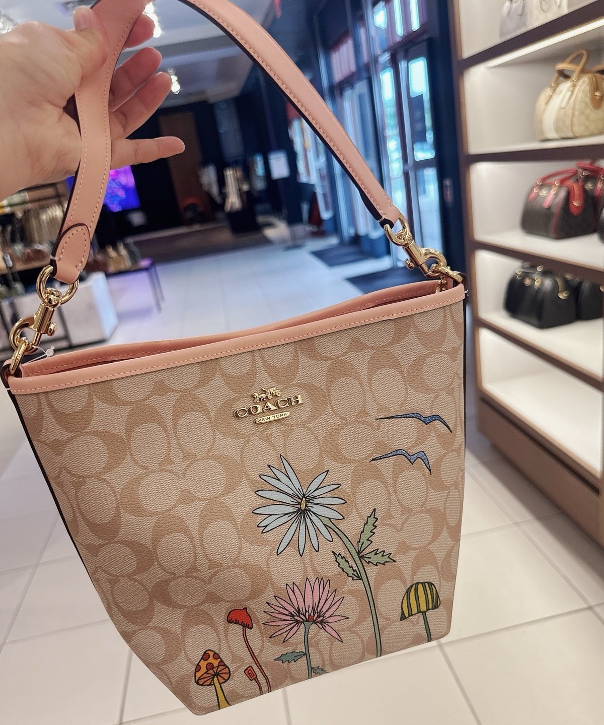 Coach X Observed By Us City Bucket Bag In Signature Canvas CU394 NWT