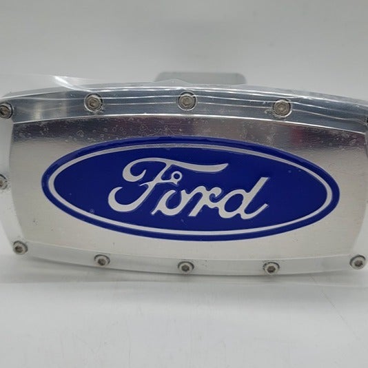 Brand New Ford Chrome Hitch Cover Plug Cap 2 Trailer Receiver Engraved Billet