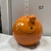 Lot of (3) Gorgeous Rare Temptations Tara Orange Ceramic Polka Dots Chicken Cand