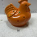 Lot of (3) Gorgeous Rare Temptations Tara Orange Ceramic Polka Dots Chicken Cand