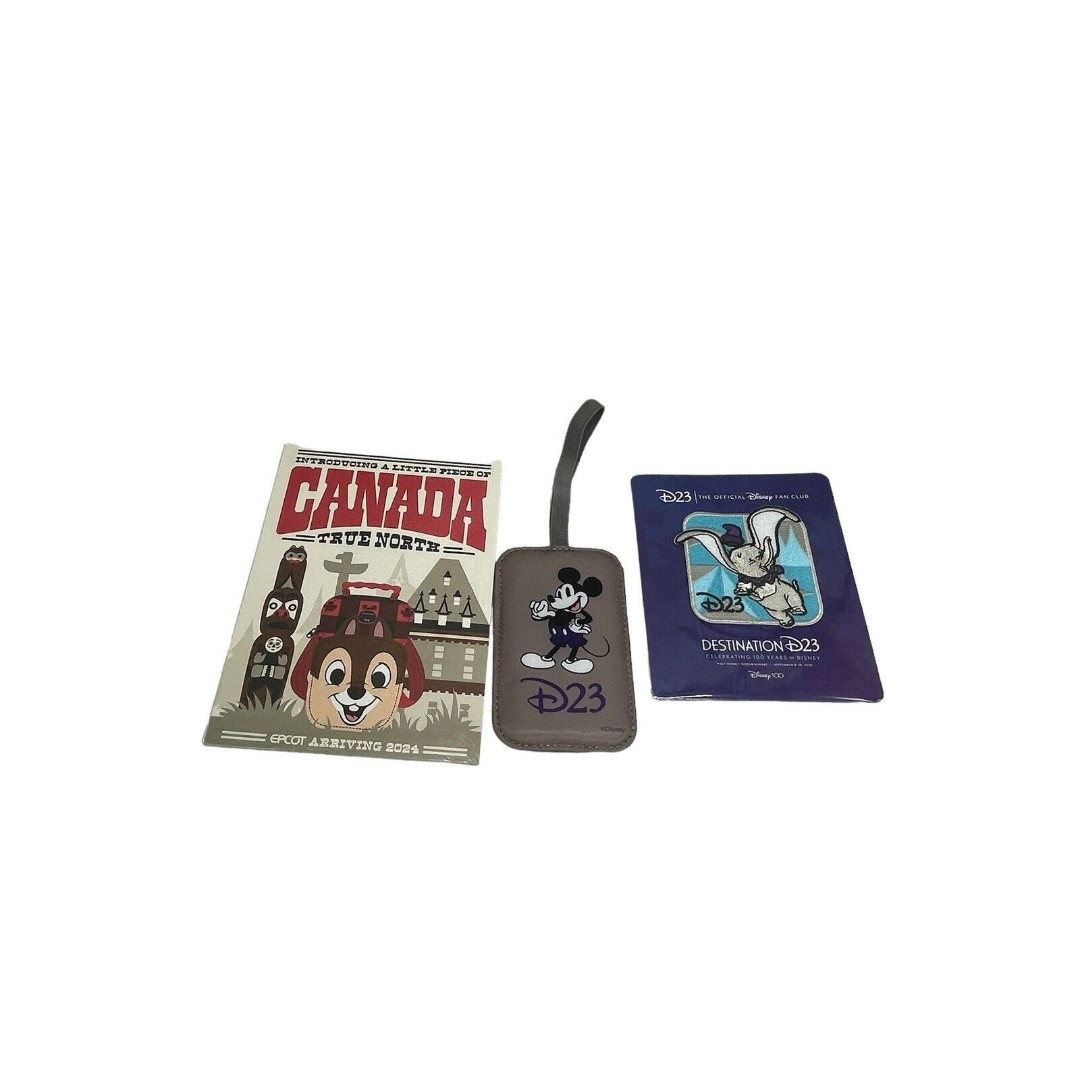 Disney D23 Dumbo Patch 1 Lug Mickey Mouse Luggage Canada Postcard Chip Dale