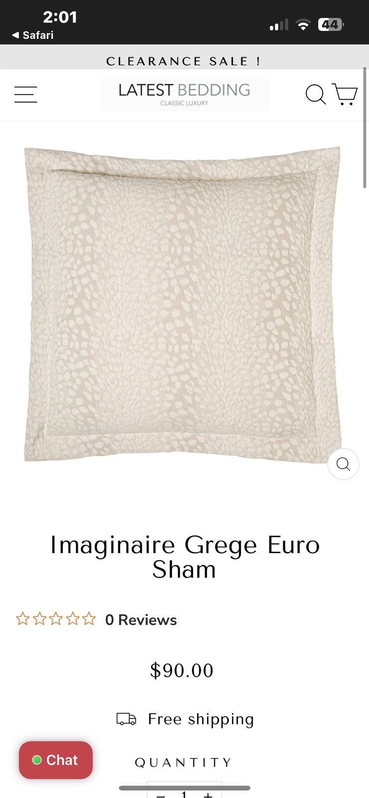 Imaginaire Grege Euro Sham 45 each