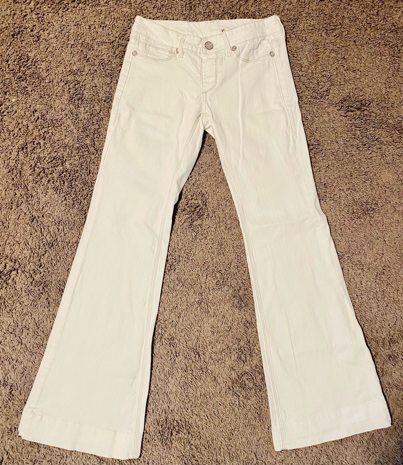 BLING • SEVEN 7 For All Mankind • Flair • Bell Bottom Low Rise • W/ Rhinestones