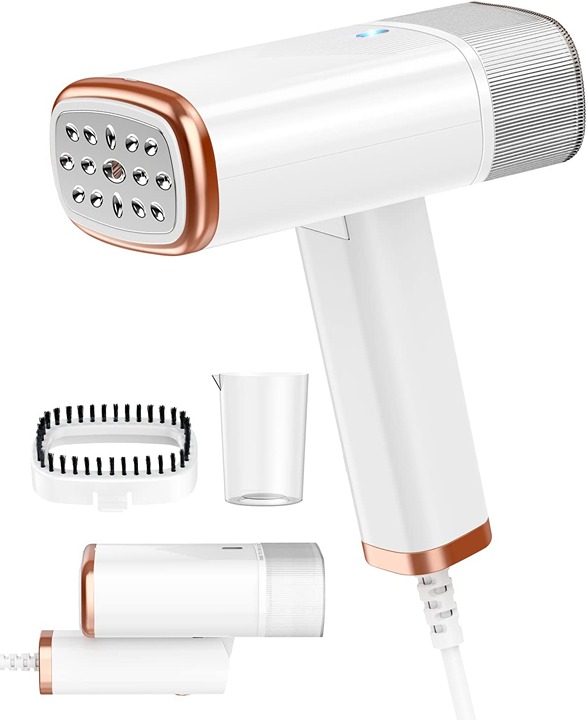 Portable Handheld Clothes Steamer - 1200W Fast-Heat, with Brush & Measure Cup