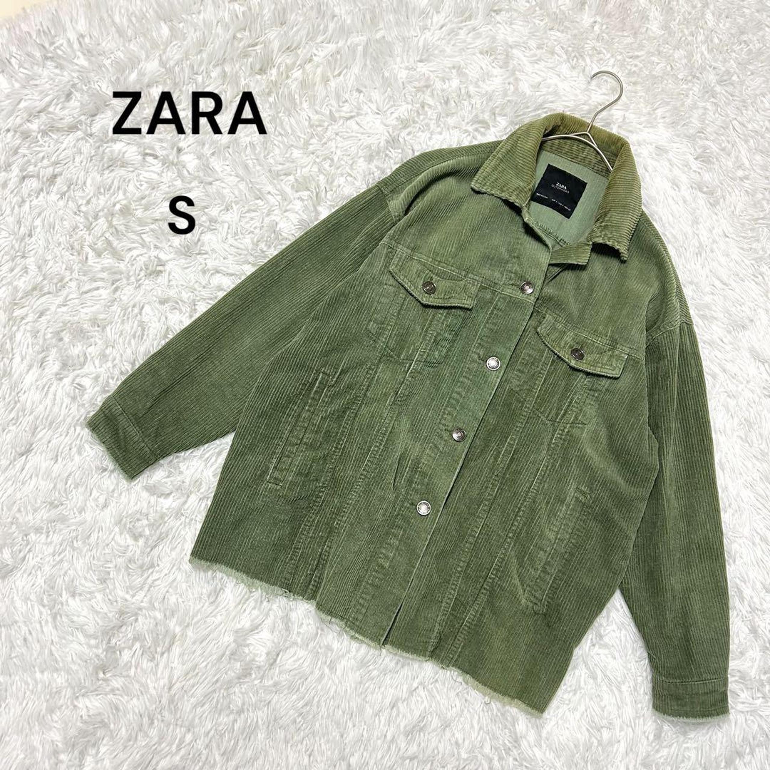 [Zara] S Women's Military Jacket Corduroy Olive Green