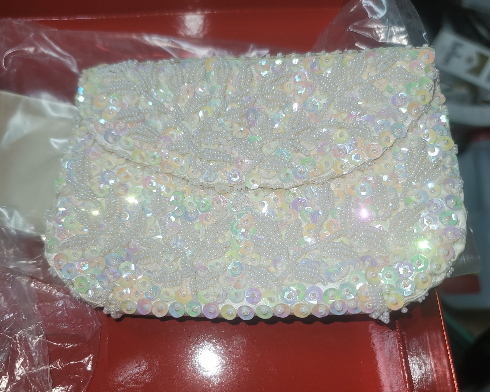 Purse Vintage Beaded Evening Clutch k. Gimber 1950