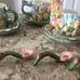 1999 Mercuries Garden Party Springtime Easter Bunny Tea Party 15 Piece Set VTG