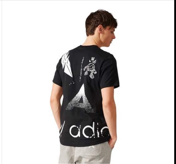 Adidas Men's Originals Off Placement Sketchbook Graphic Tee