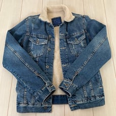 ZARA MAN Denim Jacket with Fleece Collar, Size S
