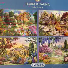 Gibsons Flora & Fauna 4X 500 Pieces Jigsaw Puzzle: New