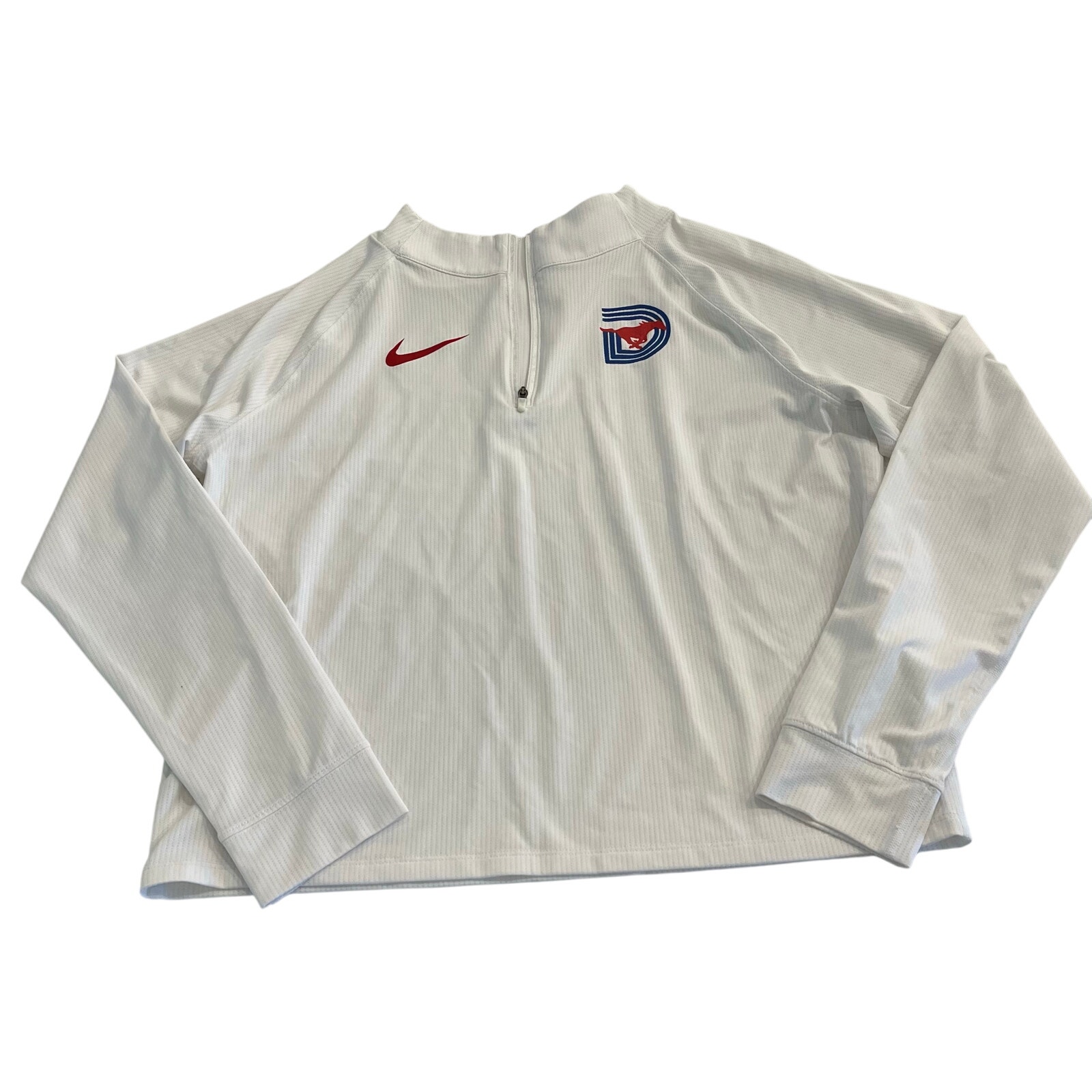 Nike SMU White Quarter Zip Women's Long Sleeve Jacket Size Large