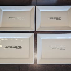 Restoration Hardware Dorothy Parker Set of 4 Appetizer Plates