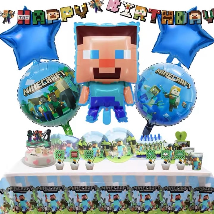 Minecraft Birthday Party Supplies | 107pc Set | New