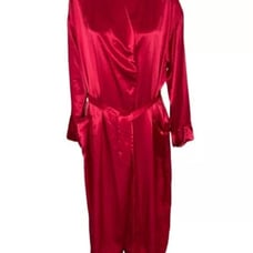 Victorias Secret Satin Red Robe M/L Vintage
