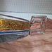 8” Platter W Gold Rim 4 Divider Dishes Thick Heavy Art Deco Serverware