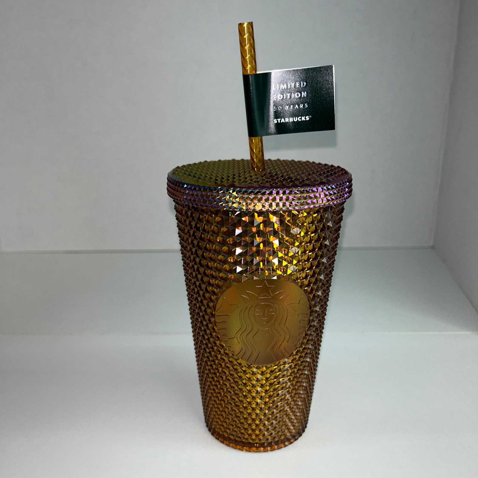 Starbucks 2021 50 Yr Anniversary Copper Honeycomb Studded Grande 16oz NEW